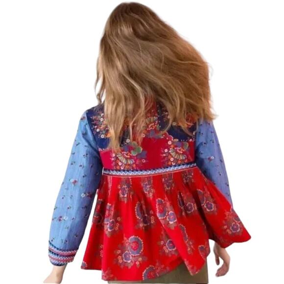 ULLA JOHNSON Vashti Patchwork Jacket 2 - Picture 3 of 12